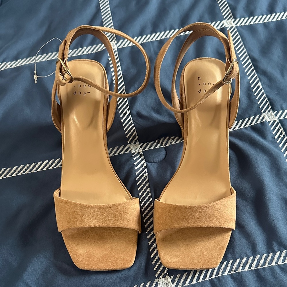 A New Day Women's Brown Heeled Sandals
